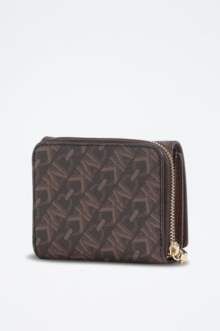 Portefeuille Empire Small Trifold Zip Around - Bruin 