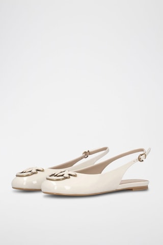 Gelakte Slingbacks Maggy - Ecru