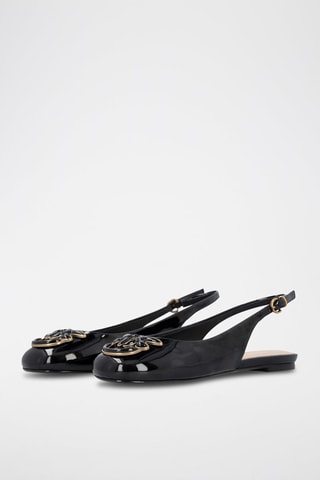 Gelakte Slingbacks Maggy - Zwart