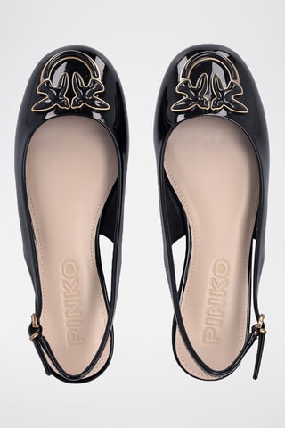 Gelakte Slingbacks Maggy - Zwart