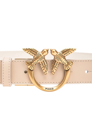 Leren Riem Love Birds - Lichtroze 