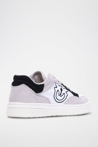 Leren Sneakers Mandy - Wit en Grijs