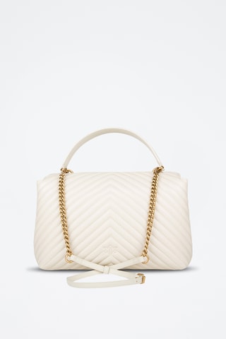 Leren Handtas Love Puff - Wit - Pinko