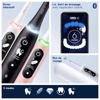 Duo Set - Elektrische Tandenborstels - IO6 Serie -  Roze & Wit