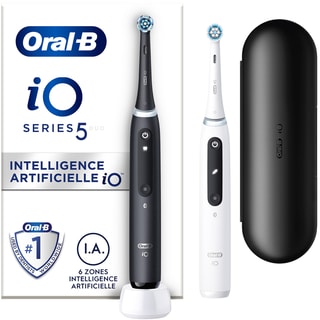 Elektrische Connected Tandenborstel Bluetooth - iO5 Duo Matt - Wit en Zwart