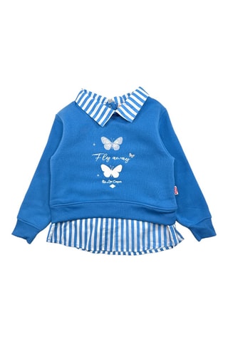 Camisola efeito ilusório - Azul 