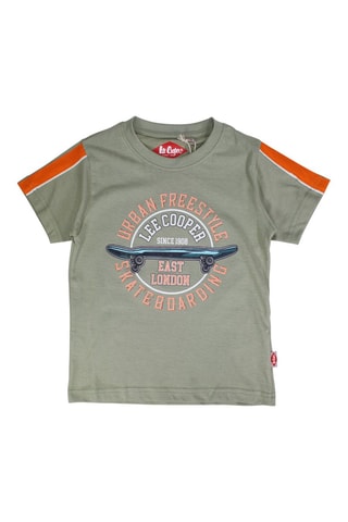 T-shirt - Caqui-claro e laranja