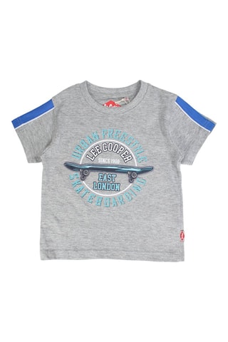 T-shirt - Cinzento e azul