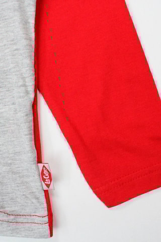 T-shirt 
Vermelho e cinzento mesclado 