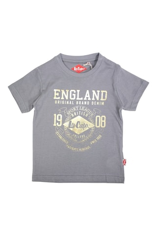 T-shirt - Cinzento e dourado