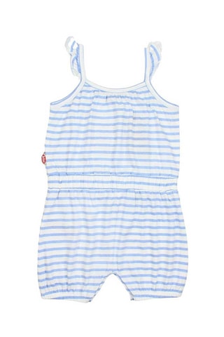 Macacão curto Azul e branco 