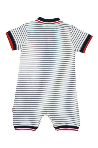 Macacão curto Azul-marinho e branco 