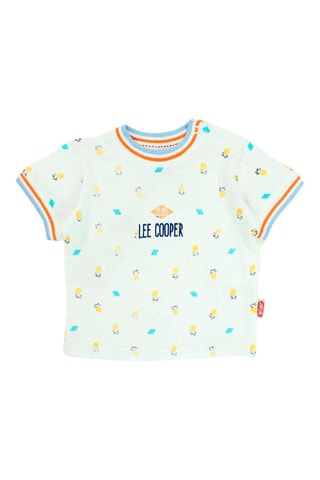 T-shirt e jardineiras Branco e azul 
