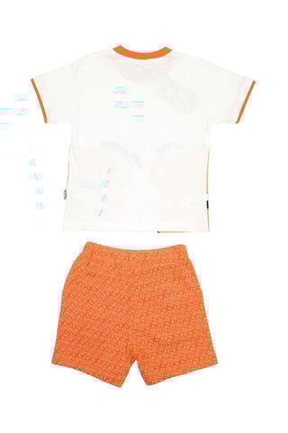 T-shirt e calções Laranja e branco 