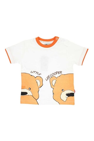 T-shirt e calções Laranja e branco 