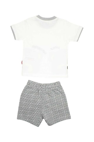 T-shirt e calções Cinzento e branco 
