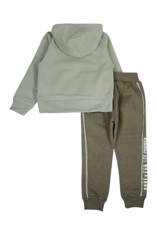 Sweat com capuz e calças de treino - Salva e caqui - Lee cooper