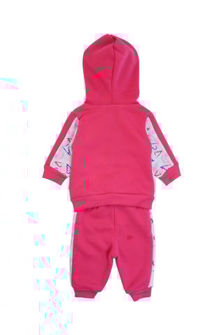 Sweat de capuz e calças de treino 
Fúcsia e cinzento 