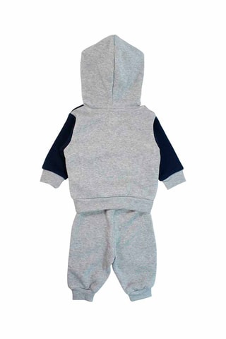 Sweat de capuz e calças de treino 
Cinzento mesclado 