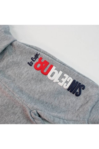 Sweat de capuz e calças de treino 
Cinzento mesclado 
