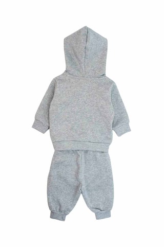 Sweat de capuz e calças de treino 
Cinzento mesclado 