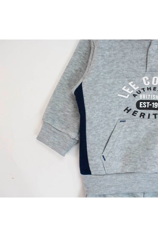 Sweat de capuz e calças de treino 
Cinzento mesclado 