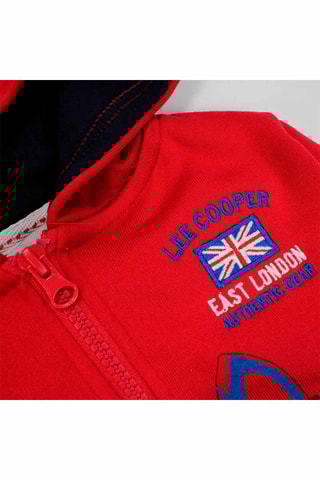 Sweat com capuz e calças Vermelho 
