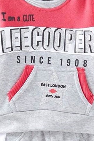 Calças de treino para bebé Lee Cooper - Cinzento e vermelho