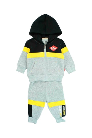 Sweat de capuz e calças de treino Cinzento mesclado 