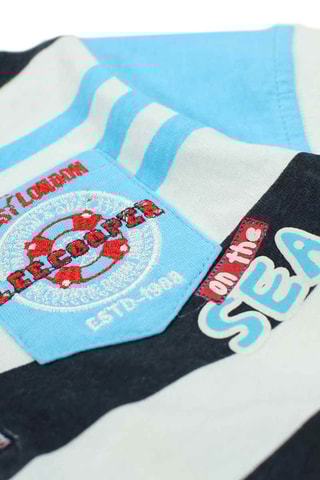T-shirt e calções - Azul e branco 