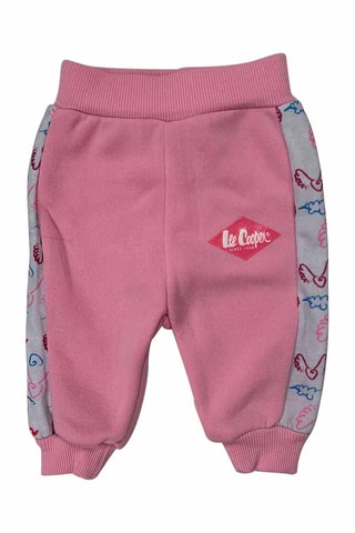 Sweat de capuz e calças de treino 
Rosa e cinzento 