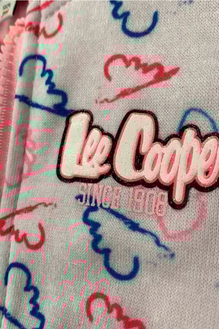 Sweat de capuz e calças de treino 
Rosa e cinzento 