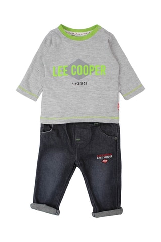 Conjunto com 3 peças para bebé Lee Cooper - Cinzento e verde