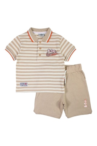 Polo e calções - Bege - Lee Cooper