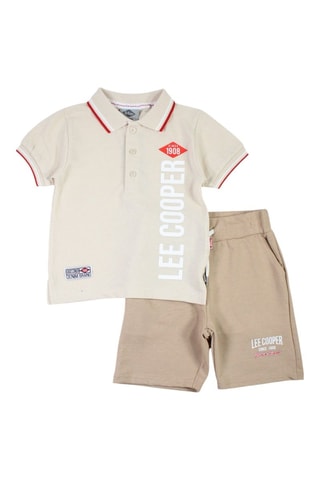 Polo e calções - Bege - Lee Cooper