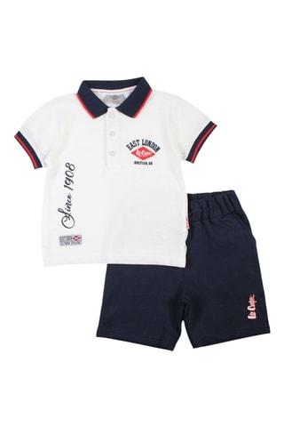Polo e calções - Branco - Lee Cooper