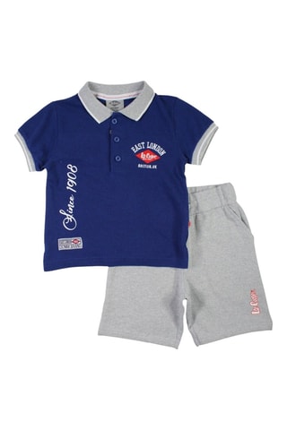 Polo e calções - Azul-marinho e cinzento - Lee Cooper
