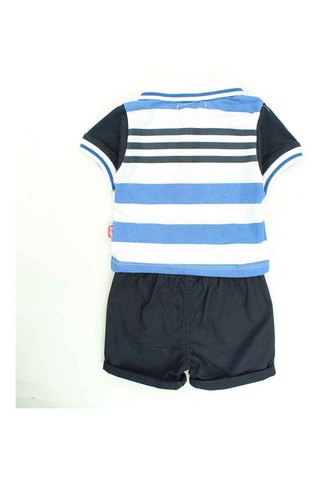 T-shirt e calções - Azul e branco 