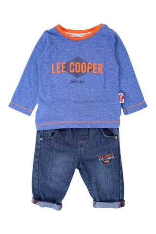 Conjunto de 3 peças para bebé Lee Cooper - Azul e laranja