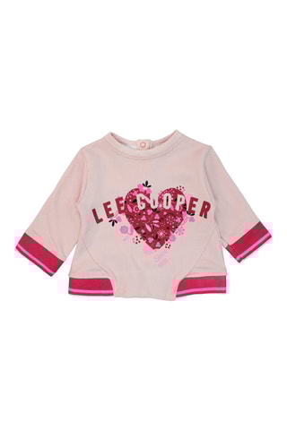 T-shirts, blusão com capuz e calças de ganga - 
Rosa e azul-marinho 