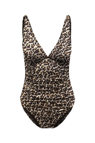 Maillot 1 pièce - Beige et marron