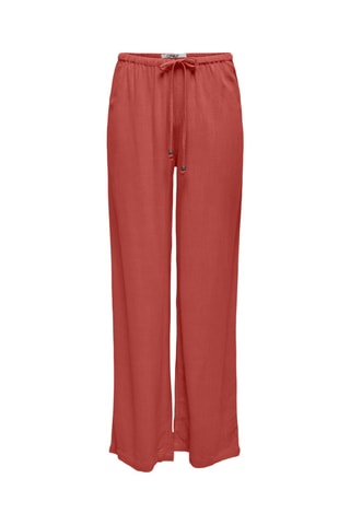 Pantalon taille haute - Rouge brique