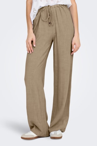 Pantalon taille haute - Beige