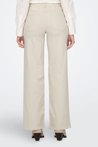Pantalon taille haute en coton biologique - Ecru
