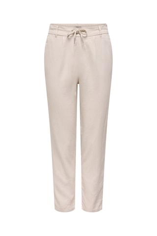 Pantalon taille haute en lin - Beige
