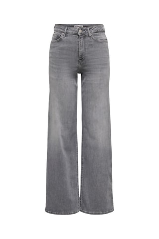 Jean taille haute en coton biologique - Gris