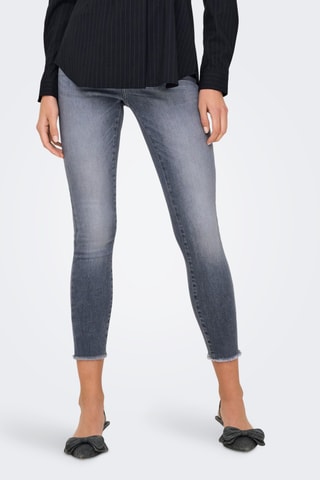 Jean en coton biologique taille haute - Gris