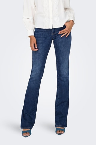 Jean flare en coton biologique - Bleu