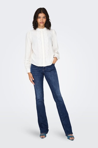 Jean flare en coton biologique - Bleu