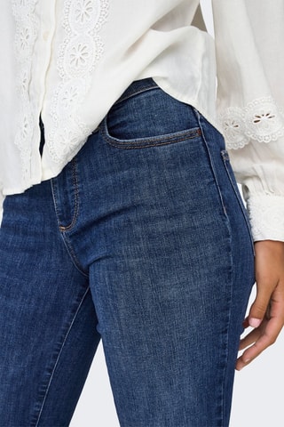 Jean flare en coton biologique - Bleu